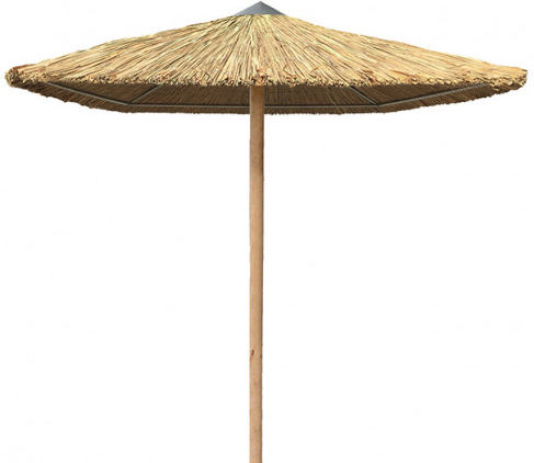 Garten- und Terrassen-Sonnenschirm Geflecht Holz Braun Garten- und Terrassen-Sonnenschirm Geflecht Holz Braun