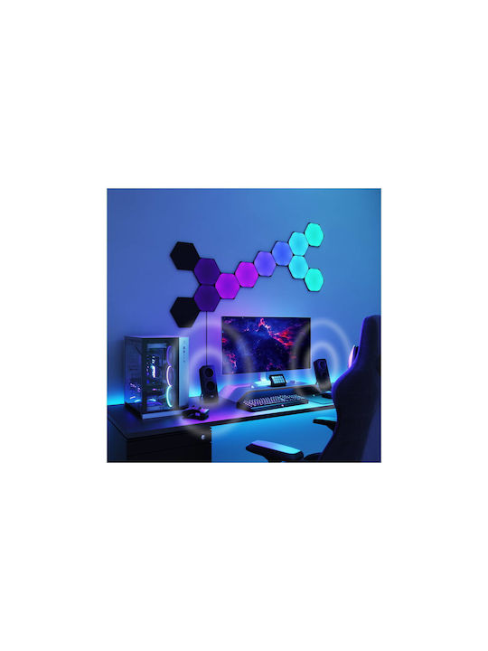 Nanoleaf Διακοσμητικό Φωτιστικό Shapes LED RGBW 9τμχ 20εκ.