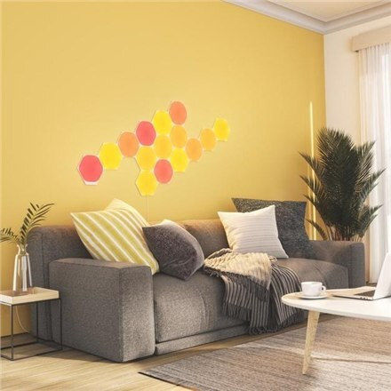 Nanoleaf Smart Dekoratives Tischlampen Shapes Hexagons Expansion 3er Pack LED RGB Sechseck 3 Stück
