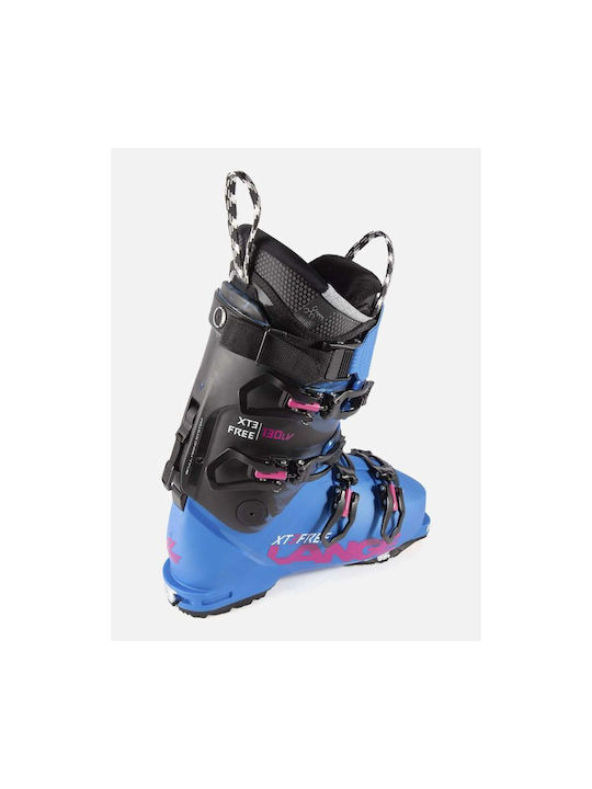 Lange Kinder Ski-Stiefel Blau