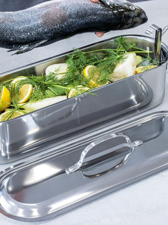 Kitchen Craft Тава с Капак от Неръждаема Стомана 15x45.5см