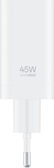 Realme Φορτιστής Χωρίς Καλώδιο με Θύρα USB-A 45W Λευκός (SuperVooc)