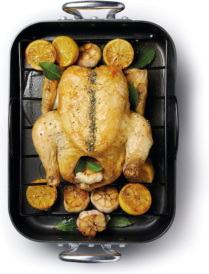 Kitchen Craft Stainless Steel Baking Pan with Non-Stick Interior Coating 28x40cm