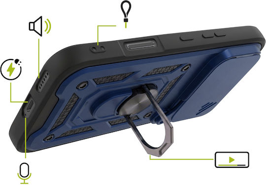 Mayaxess Handyhülle Ehre 600 Pro Slide Kameraabdeckung Magnetischer Ring Nach Blau