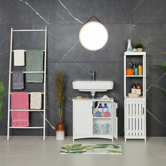 Relaxdays Unitate De Mobilier Pentru Baie Fără Noptieră M60xB30xH60cm Alb