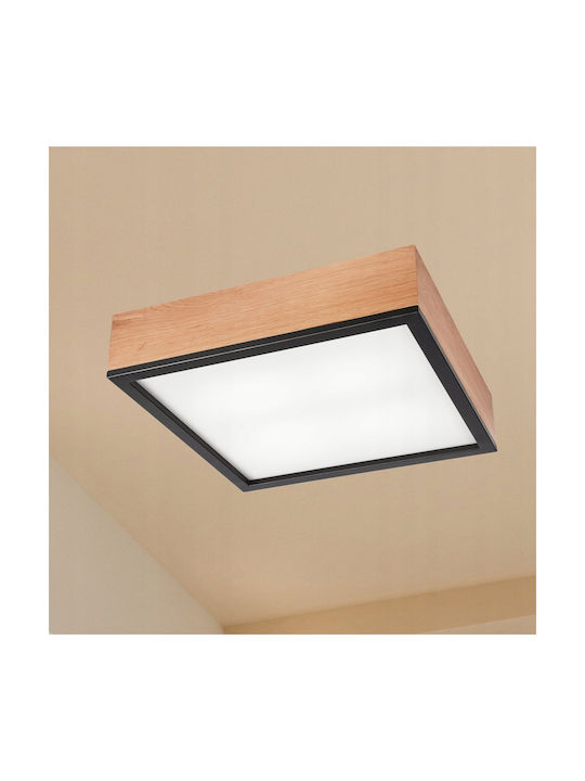 Lamkur Deckenleuchte 39cm Braun mit Fassung E27