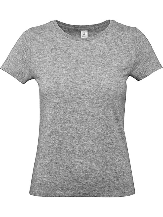 B&C Sport Γυναικείο Διαφημιστικό T-shirt Κοντομάνικο Sport Grey