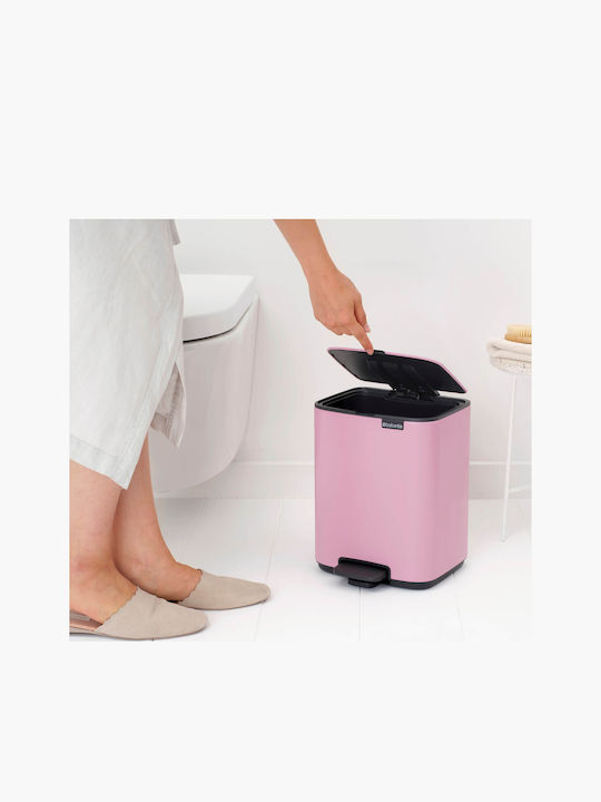 Brabantia Металическа Кошница За Баня Софт Клоуз 7л Розова