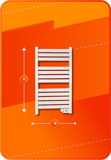 Volteno Ηλεκτρική Πετσετοκρεμάστρα 500W 102x55cm Λευκή