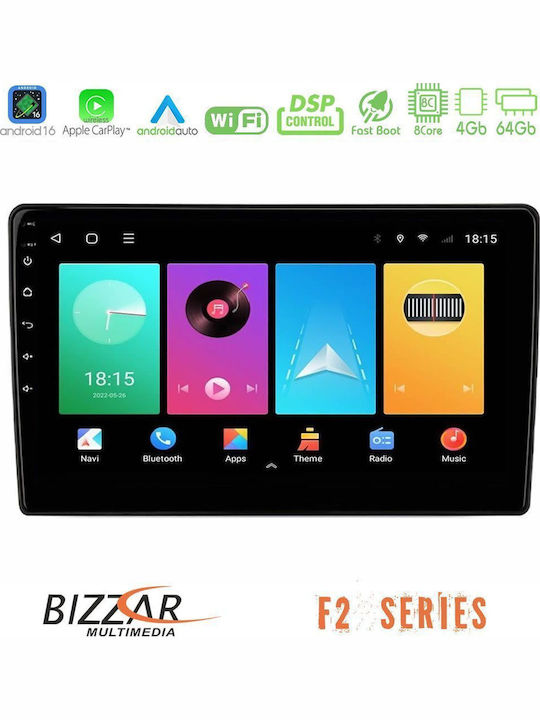 Bizzar Car Audio System for Nissan Qashqai / X-Trail with A/C (Bluetooth/USB/WiFi/GPS/Apple CarPlay/Android Auto) with 9" Touch Screen