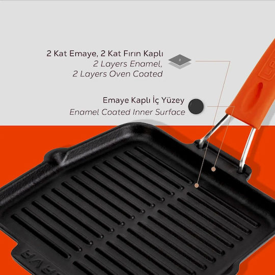 Lava Τηγάνι από Μαντέμι 21cm