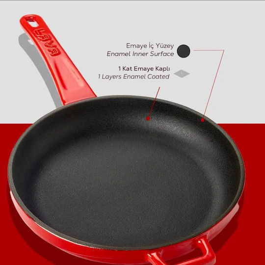 Lava Cast Iron Pan with Enamel Coating 20cm