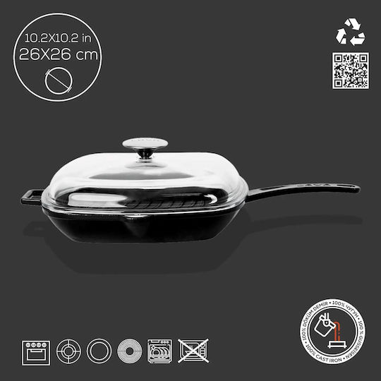 Lava Glaze Грил От Чугун с Капак 26см