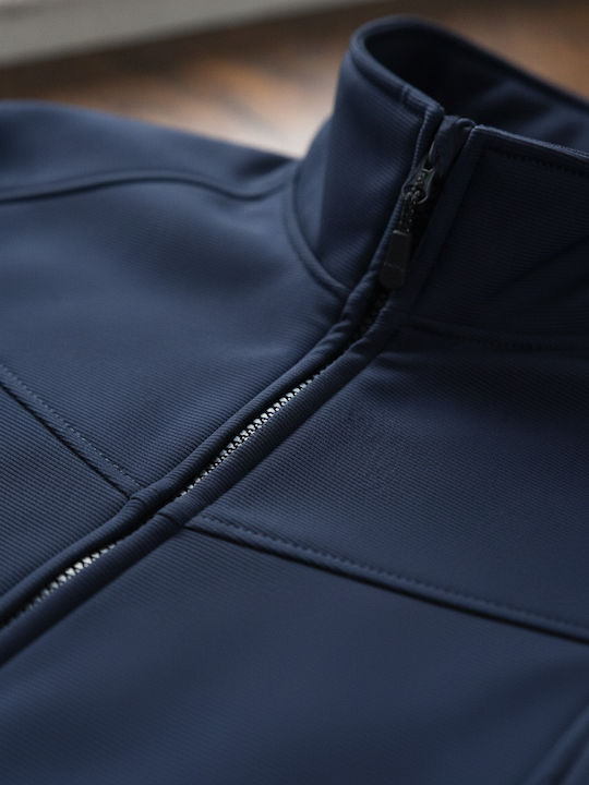 Uproar Winter Men’s Softshell Waterproof and Windproof Navy Blue Jacket