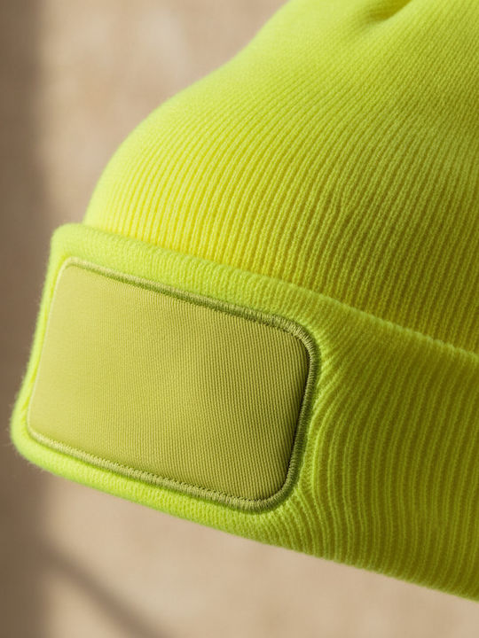 Knitted Beanie Cap Fluorescent Yellow