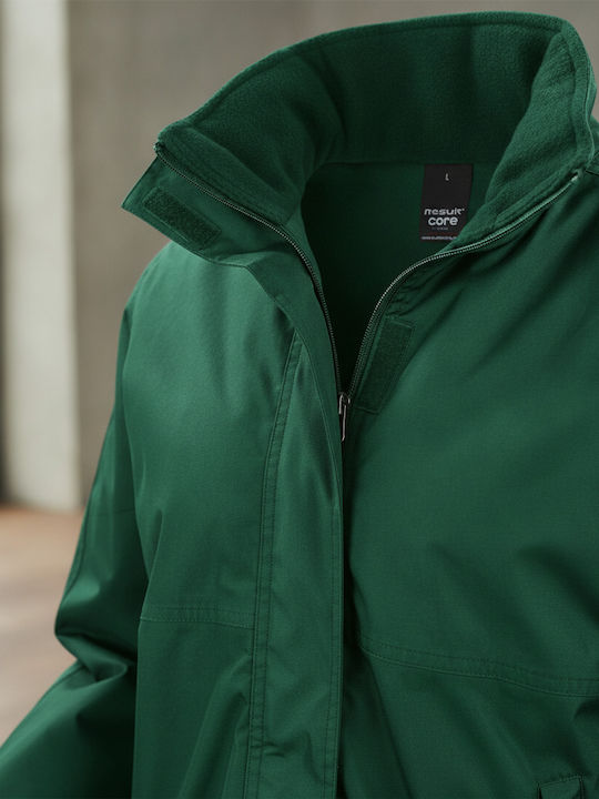 Κοντό Γυναικείο Μπουφάν για Χειμώνα Bottle Green