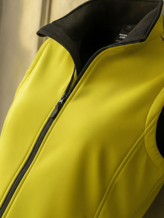 Women's Softshell Sleeveless Jacket Yellow