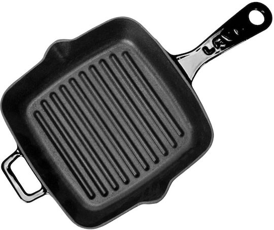 Lava Cast Iron Grill Pan with Enamel Coating 19.5cm