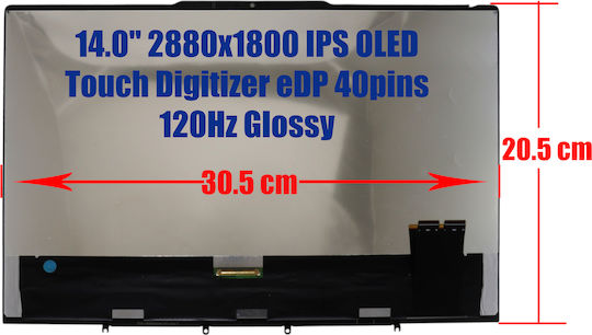 Laptop-Monitore 14 Zoll Touch IPS 2880x1800 Glänzend 40 Stift Für Laptop Lenovo Yoga 7 2-in-1 14iml9