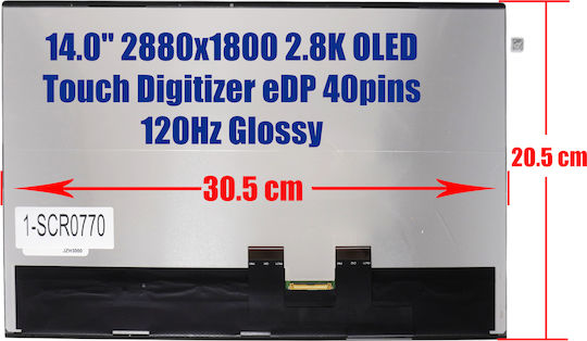 14" Touch 2880x1800 40 Pin Laptop Monitor for Asus Zenbook S14 Ux5406 Ux5406sa 1-SCR0770