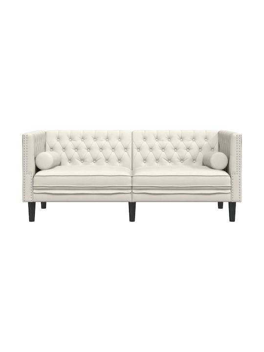 Canapea Cu Două Locuri Catifea Crem 160x80cm