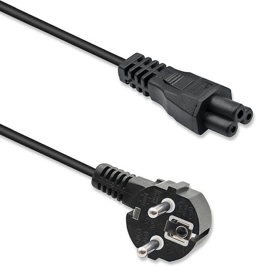 Qoltec Iec C5/schuko Power Cable Clover Type 3x0.75 Mm² 1.2 M