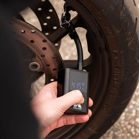 Midland Τρόμπα Αυτοκινήτου Enerpump Mini 100PSI Επαναφορτιζόμενη με Μπαταρία 12V