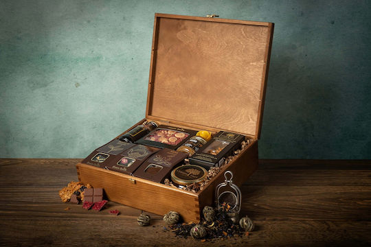 Deluxe Gift Set In A Box Sweets Coffee Tea Blooming