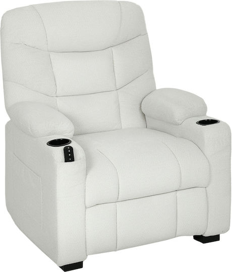 Relax Sessel mit Fußhocker Beige