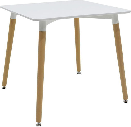 Kitchen Table Natali with 4 Chairs 80x80cm