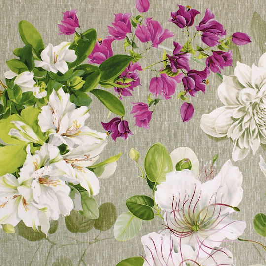 Tessitura Toscana Telerie Τραπεζομάντηλο Βαμβακερό Tablecloth Biscondola Μωβ 170x360εκ.