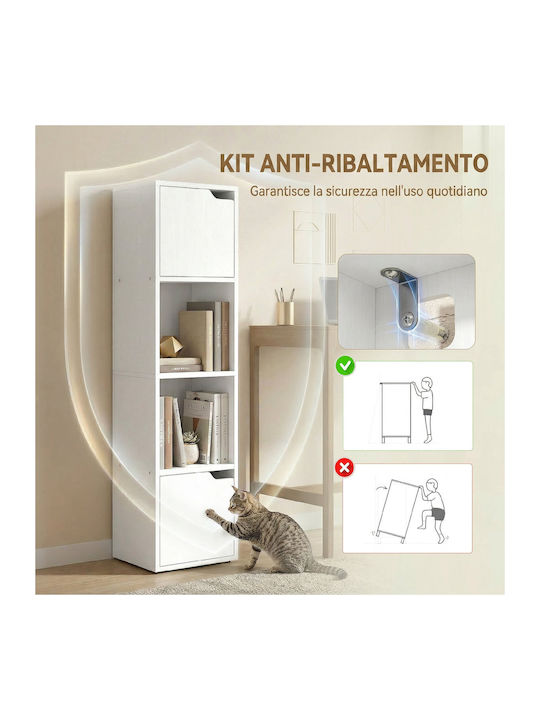 Bookcase White 30x29x119cm