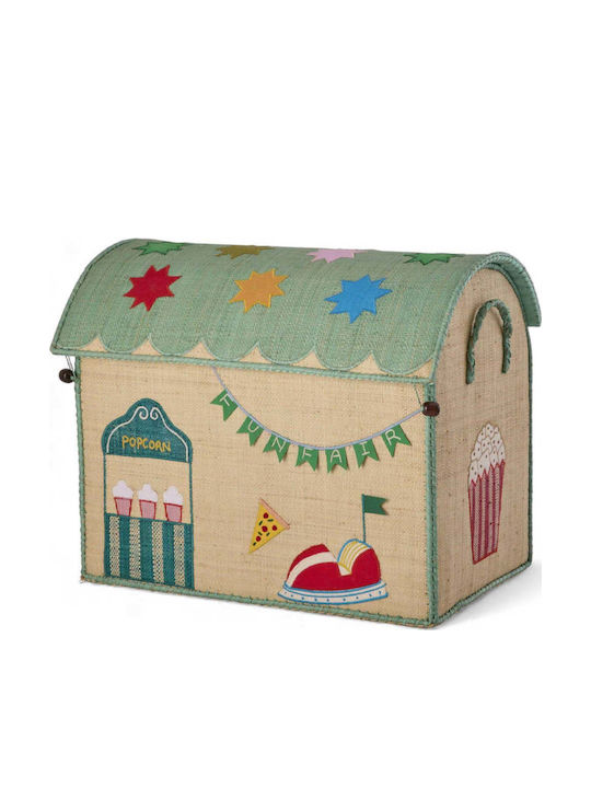 Rice Children's Fabric Green Storage Box