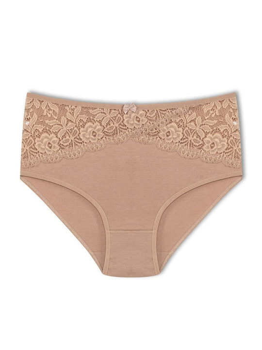 Baumwolle Hohe Taille Damen-Slips MultiPack mit Spitze Große Größe