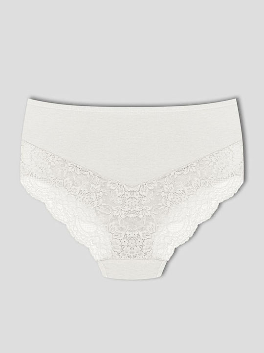 Baumwolle Hohe Taille Damen-Slips 3-Pack mit Spitze Burgundisch