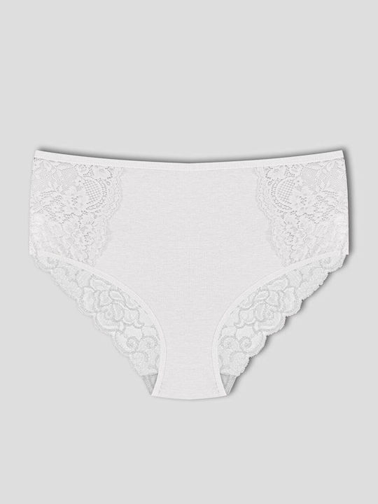 Baumwolle Hohe Taille Damen-Slips 3Pack mit Spitze Rote