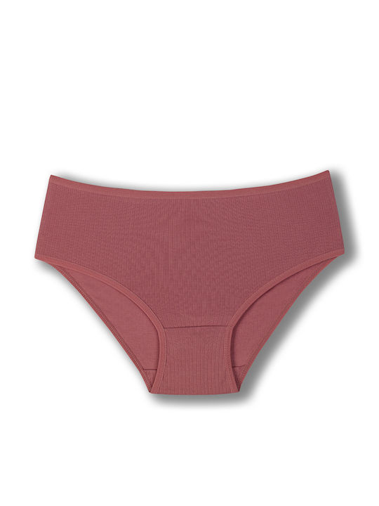 Baumwoll Hohe Taille Damen-Slips MultiPack Ripp