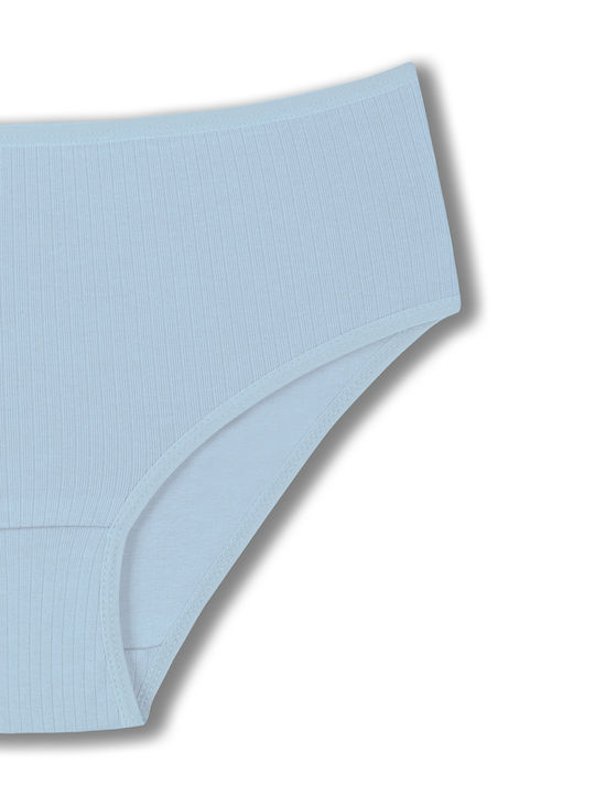 Baumwoll Hohe Taille Damen-Slips MultiPack Ripp