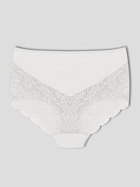 Baumwolle Hohe Taille Damen-Slip MultiPack mit Spitze Baumwolle und Spitze