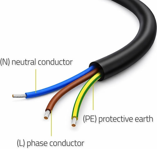Qoltec Power Cable Angled Schuko Cee 7/7 Plug E F Copper Stripped Soldered 3x1.50 Mm² 1.8 M