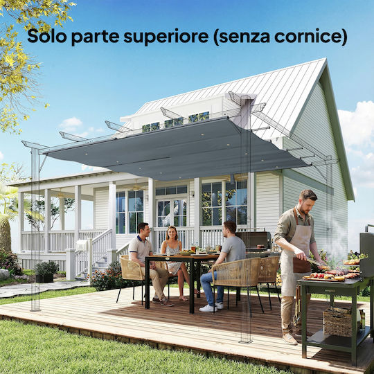 Outsunny Awning Fabric Gray 3x3m
