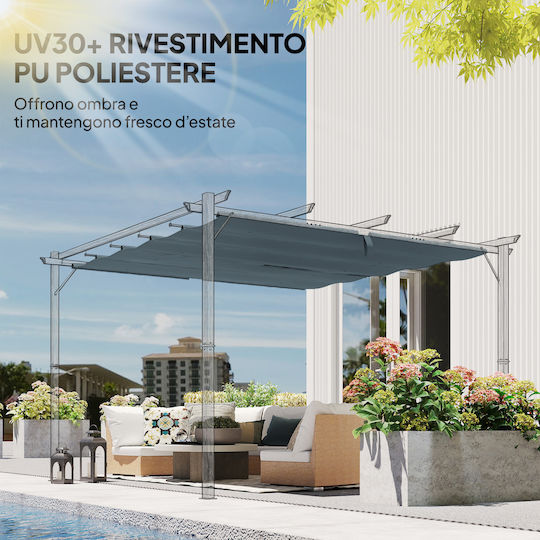 Outsunny Awning Fabric Gray 3x3m