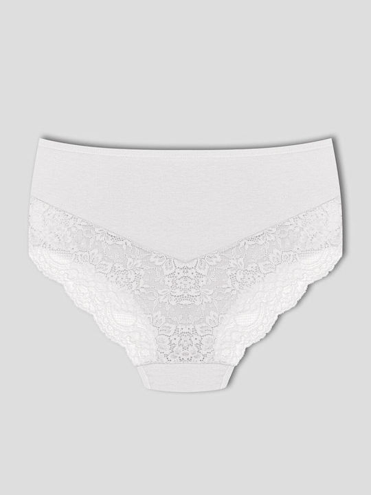 Baumwolle Damen-Slips MultiPack mit Spitze Elfenbein