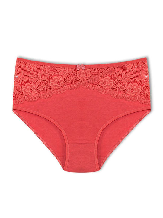 Baumwolle Hohe Taille Damen-Slips MultiPack mit Spitze Baumwolle