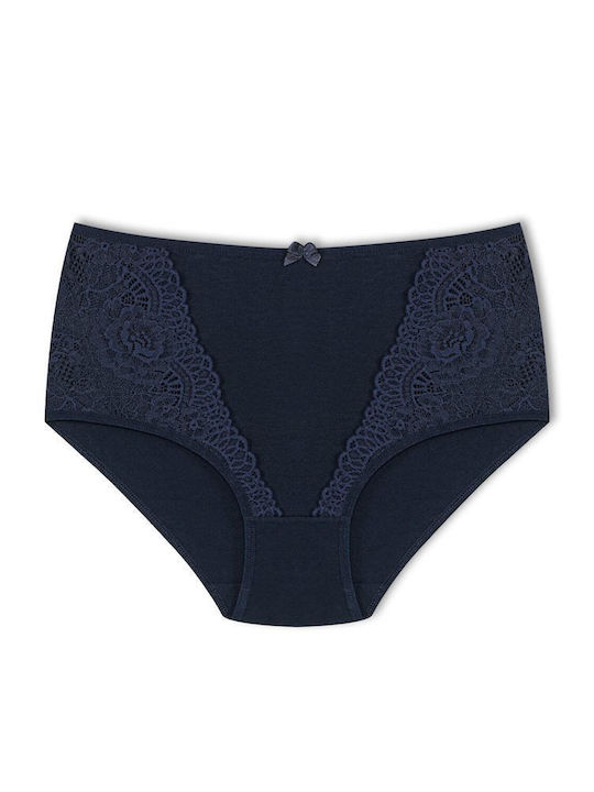 Baumwolle Hohe Taille Damen-Slips MultiPack mit Spitze Baumwolle