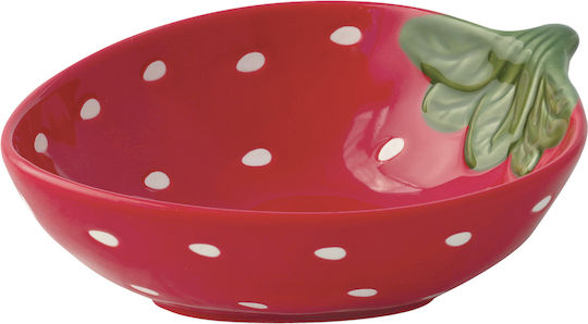Easy-Life Jardin Des Fraises Round Porcelain Serving Bowl With Diameter 15cm