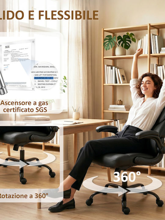 HomCom HomCom Bürostuhl mit Einstellbaren Armen Schwarz