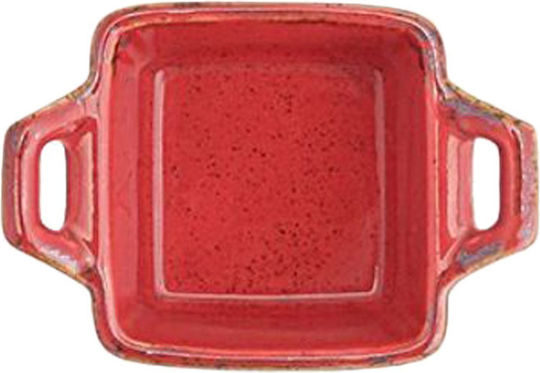 Porland Porland Servierschale für Dip Quadratisch Emaille Rote 10x10cm Porland Porland Servierschale für Dip Quadratisch Emaille Rote 10x10cm