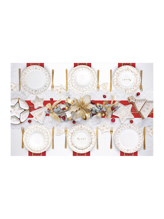 Easylife Weihnachtliche Tischgeschirr & Weihnachtlicher Schmuck Porzellan Schale Sterne 15x5cm