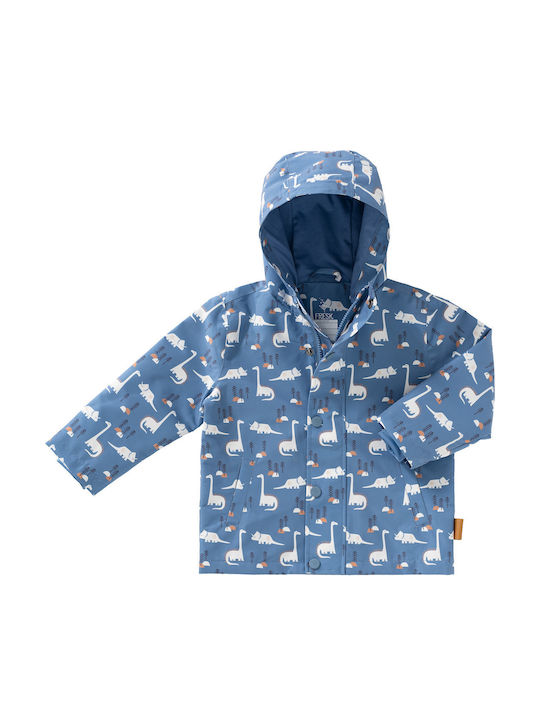 Waterproof Kids Casual Short Coat with Hood Dino